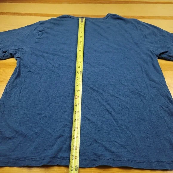 Flint and Tinder Mens Blue Short Sleeve Pocket Tee T-Shirt Made in USA - Picture 10 of 12